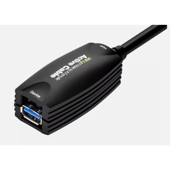 2pack- Monoprice USB-A to USB-A Female 3.0 Extension Cable - Active, Black, 15ft - Picture 5 of 7